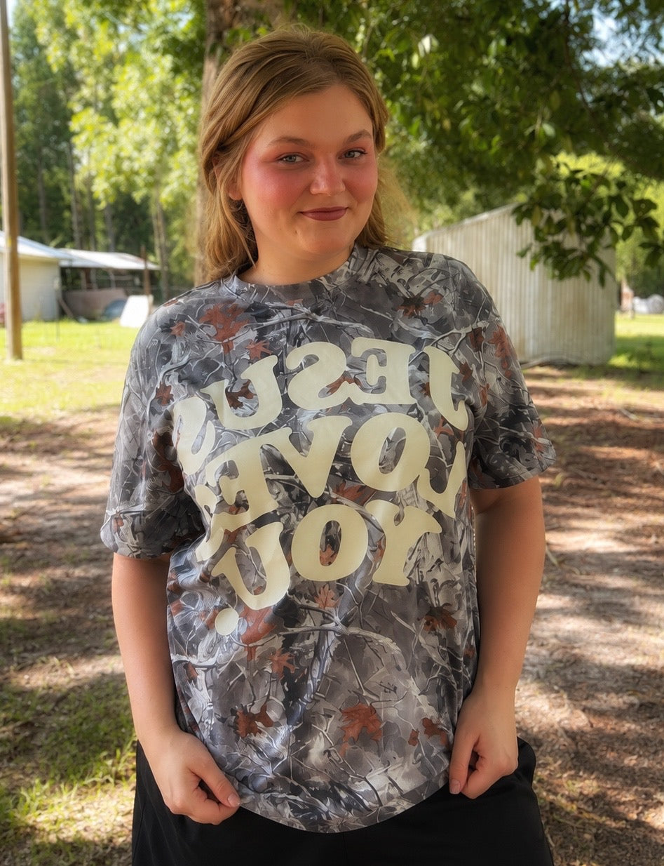 Jesus Loves You Camo TEE